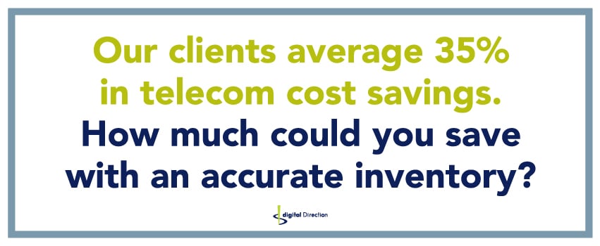 Our clients average 35% in telecom cost savings. How much could you save with an accurate inventory?