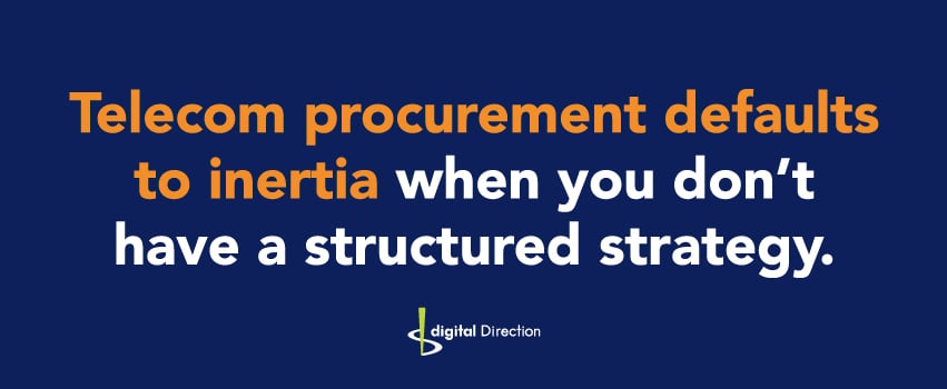 Telecom procurement defaults to inertia when you don’t have a structured strategy.